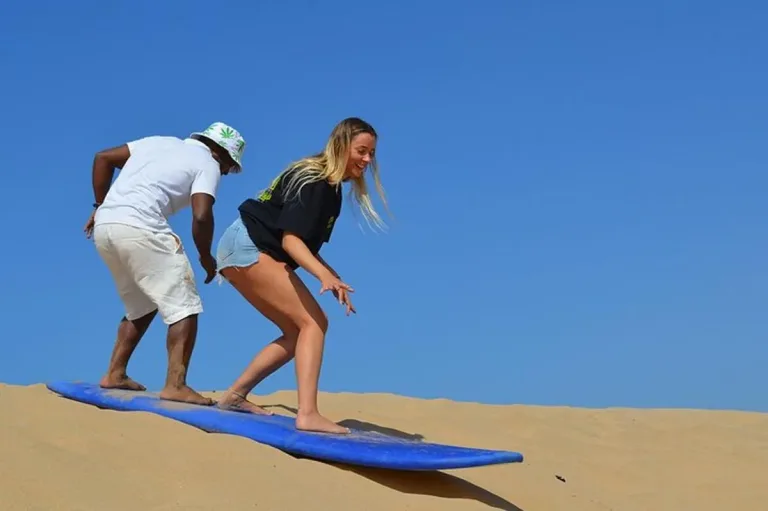 Sand Dunes near Taghazout: Timlalin Sunset and Sandboarding in Agadir, Morocco